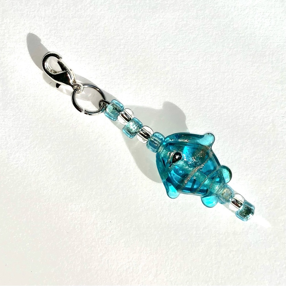 Handmade Glass Bead Purse Charm